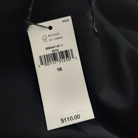 New Banana Republic Double Weave Sheath Shift Dress Black Knee Length 16 NWT - Picture 7 of 11